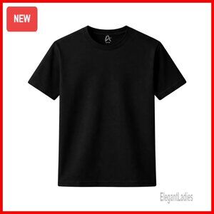Premium Cotton Crew Neck T-Shirt Regular Fit Short Sleeve Tee